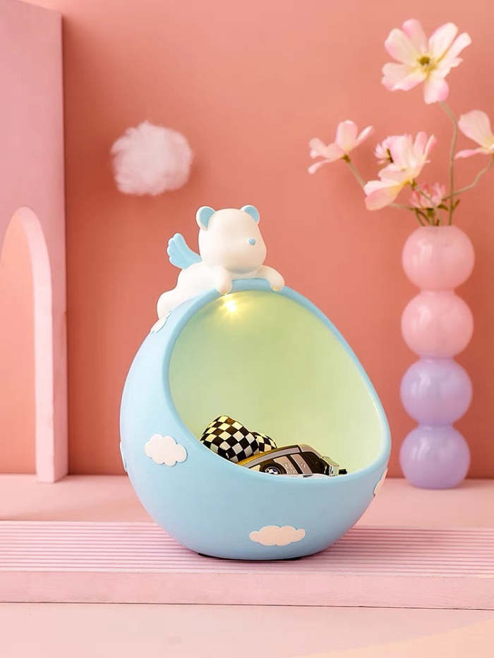 Cute Bear on Clouds Home Decorative Tray Holder