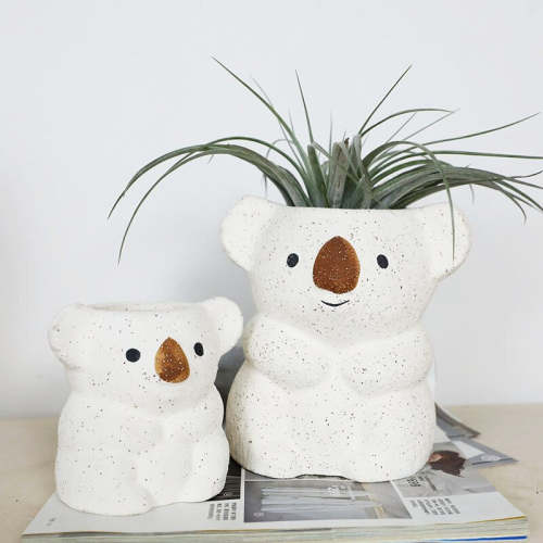 Cute Koala Decor Flower Pot for Gardening and Planting