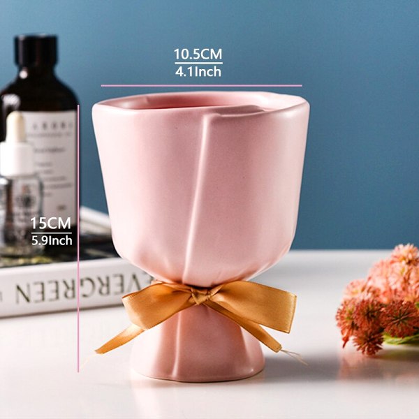 Cute Bouquet Shape Flower Ceramic Home Decor Vase