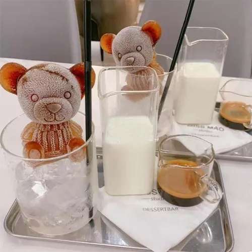 Cute Kawaii Teddy Bear 3D Ice Cube Silicone Mold