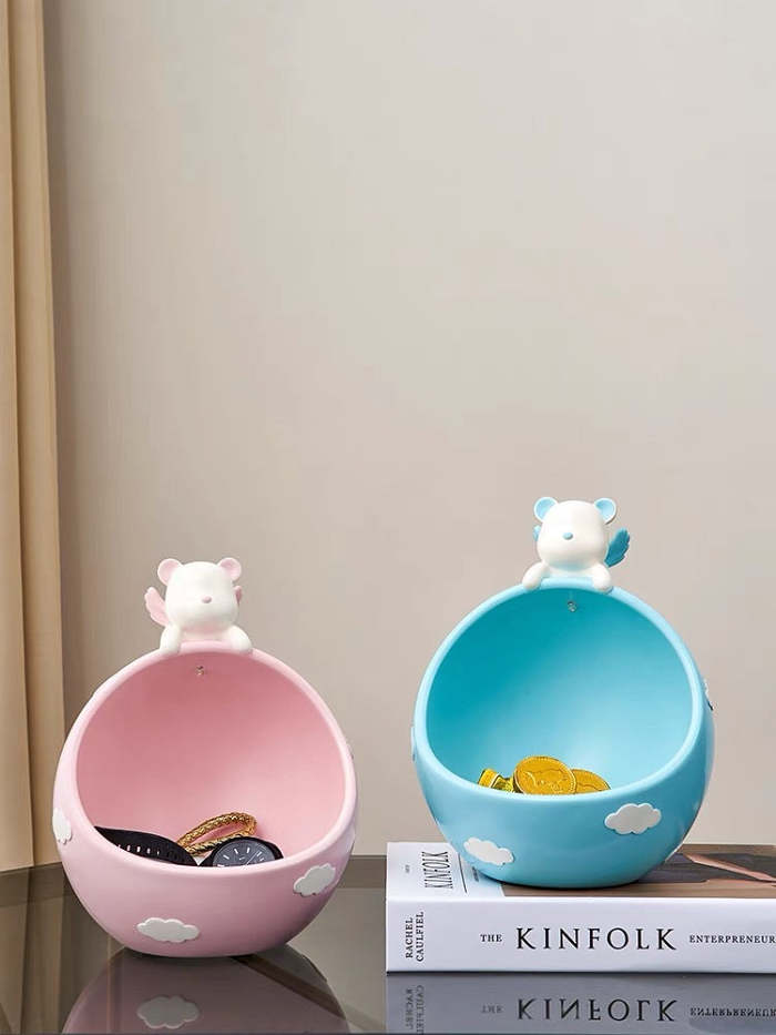 Cute Bear on Clouds Home Decorative Tray Holder