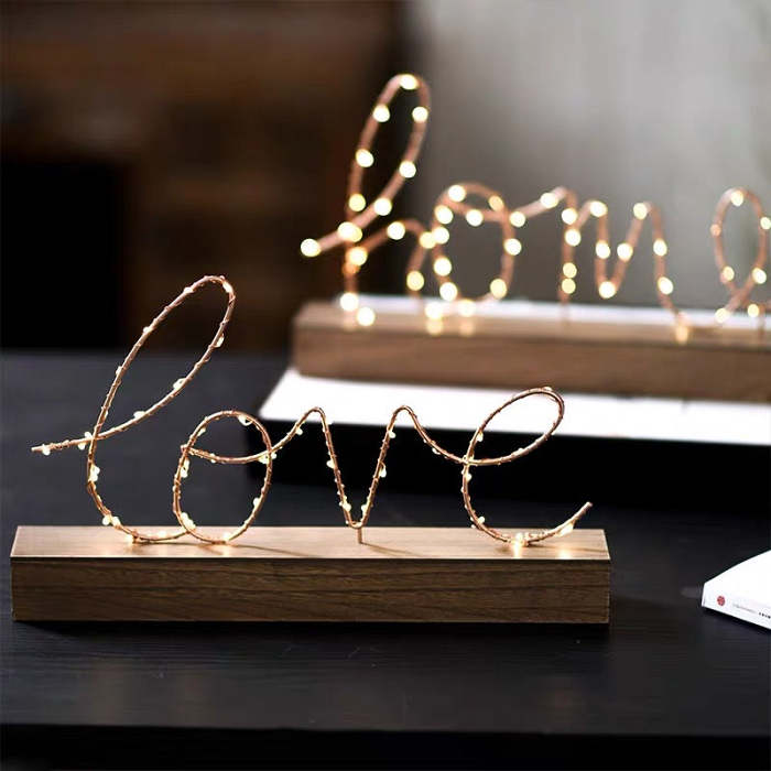 LOVE & HOME LED Display Letters Light Decoration Table Light