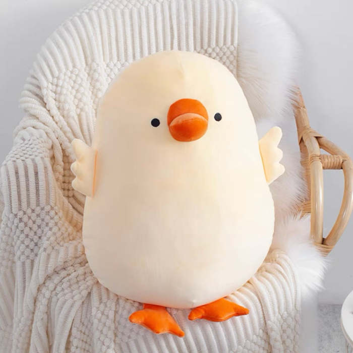Cute Puffy Duck with Tangling Feet Plush Cushion
