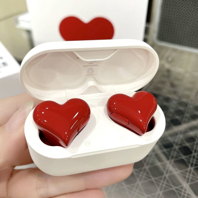Heartbuds Heart Wireless Earphones Headphones Bluetooth Earbuds Gifts for Girlfriend Her