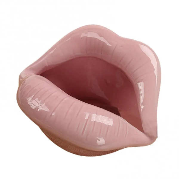 Lips Ashtray Ceramic Creative Flower Vase Trendy Mouth Pot Personalized Decor