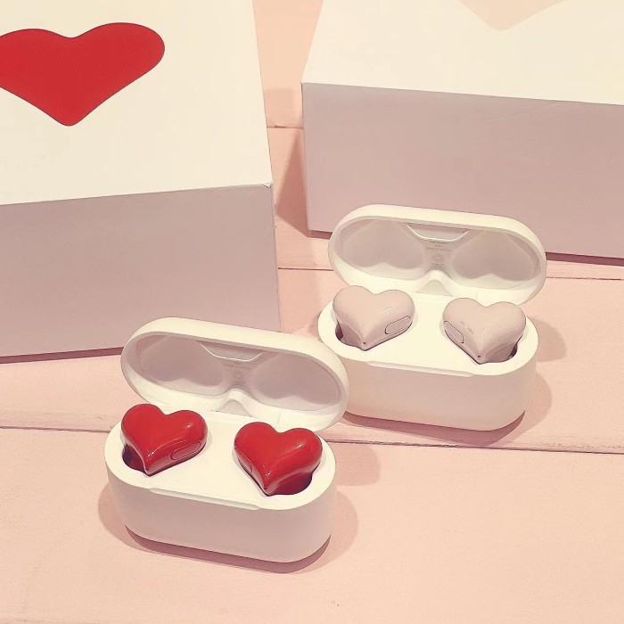 Heartbuds Heart Wireless Earphones Headphones Bluetooth Earbuds Gifts for Girlfriend Her