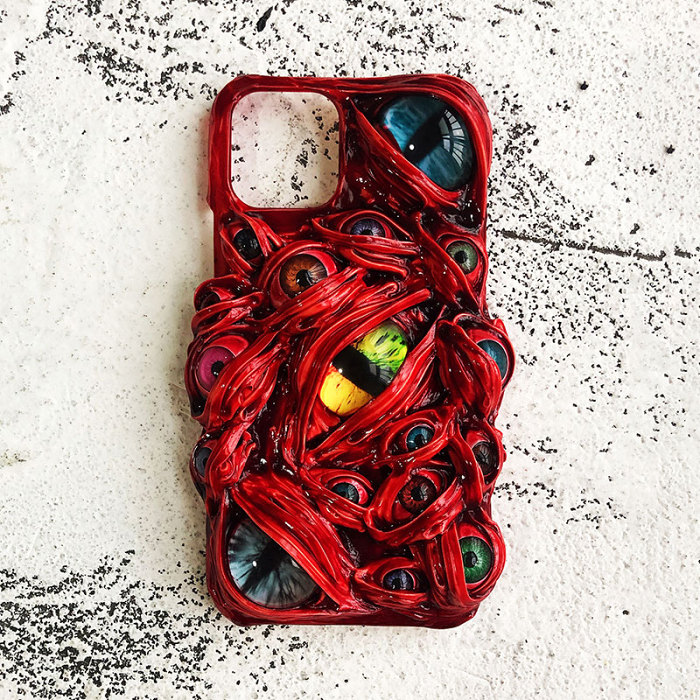 Handmade Monster's Eyes iPhone Case Evil's Eyes Phone Cover Gift for Him