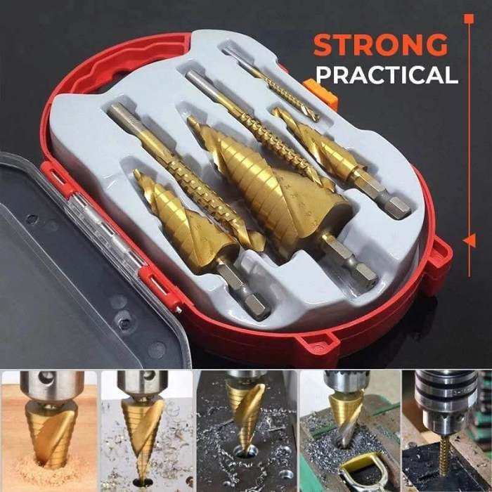 Titanium Plating Drill Bit Set(6pcs)