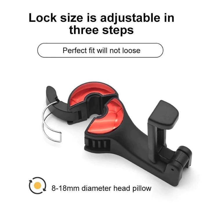 Car seat hidden hook