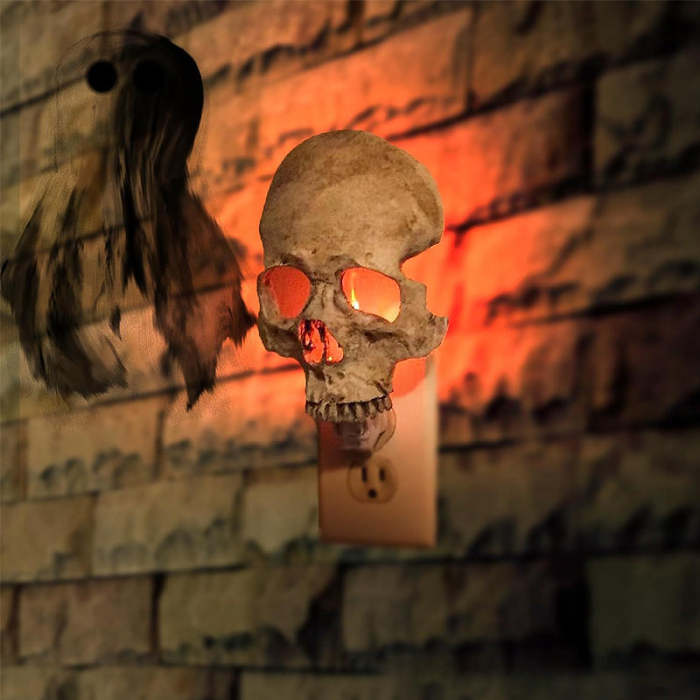 Halloween Atmosphere Lights Human Skull Lamp