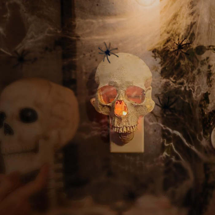 Halloween Atmosphere Lights Human Skull Lamp