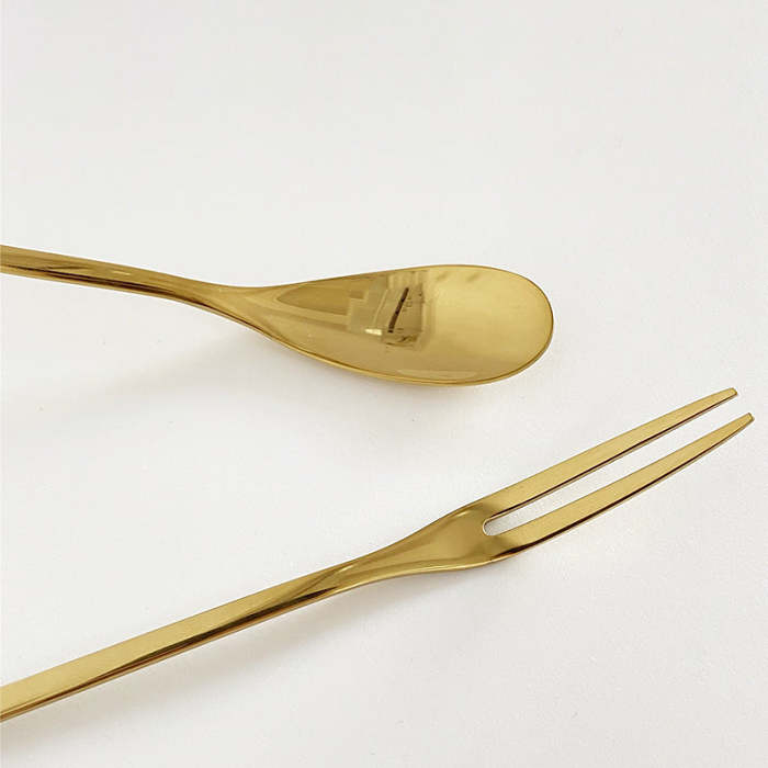 Pearl Stainless Steel Dessert Spoon & Fork