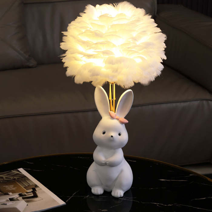 Rabbit Feather Table Lamp