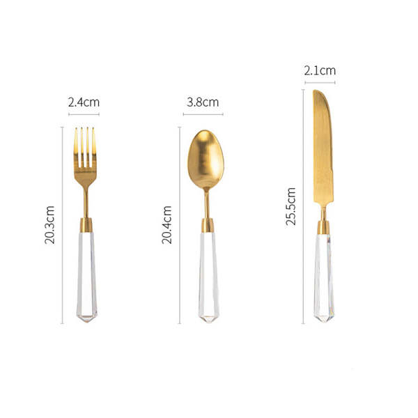 Crystal Flatware 3Pcs Set