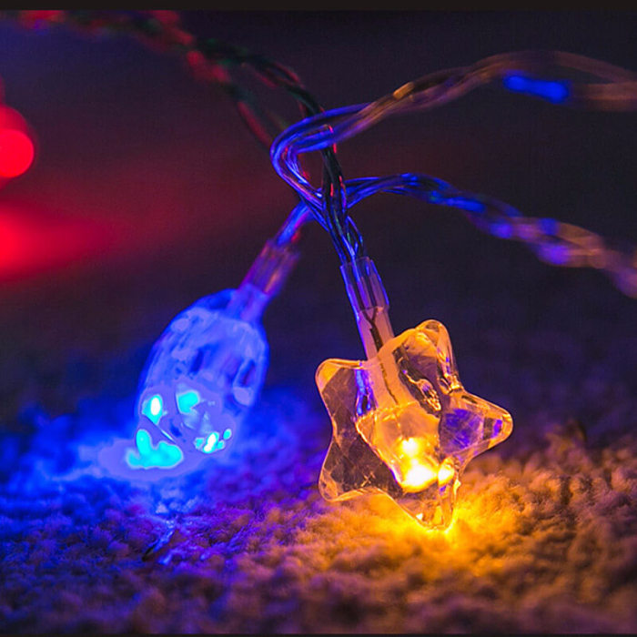 LED Pentagram String Lights