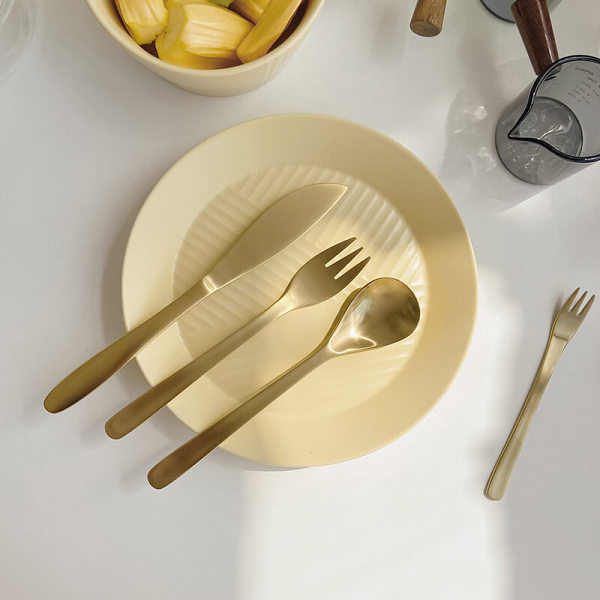 Classic Simple Stainless Steel Flatware 5Pcs Set