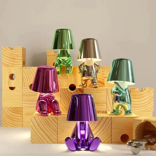Colorful Cute Humanoid Touch Resin Night Light