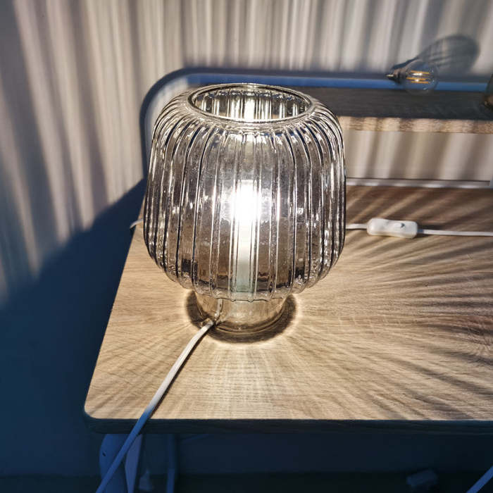 Hammered Glass Table Lamp