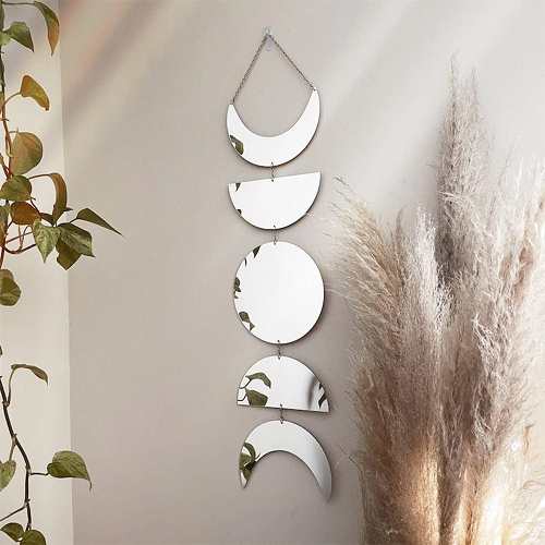 Moon Phase Mirror Wall Hanging by Veasoon