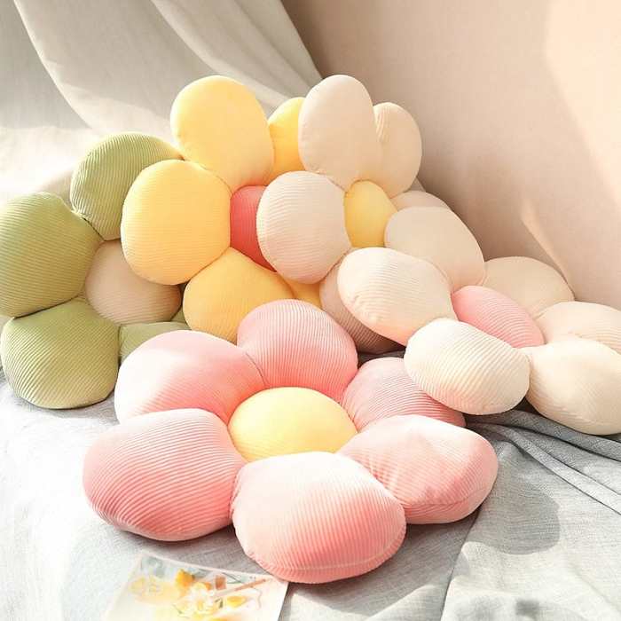 Pastel Flower Pillow by Veasoon