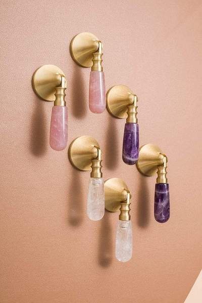 Natural Crystal Cabinet Knob by Veasoon