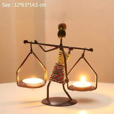 Handmade Figurines Metal Candlesticks by Veasoon