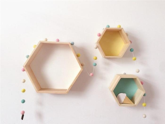 Hexagon Wall Shelf by Veasoon