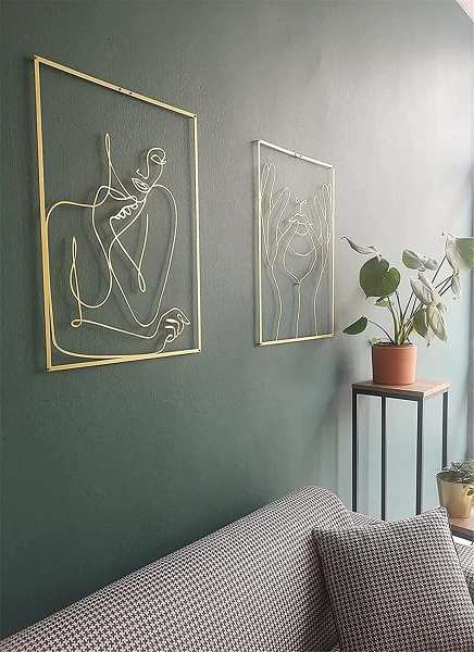 Abstract Single Line Metal Wall Art by Veasoon