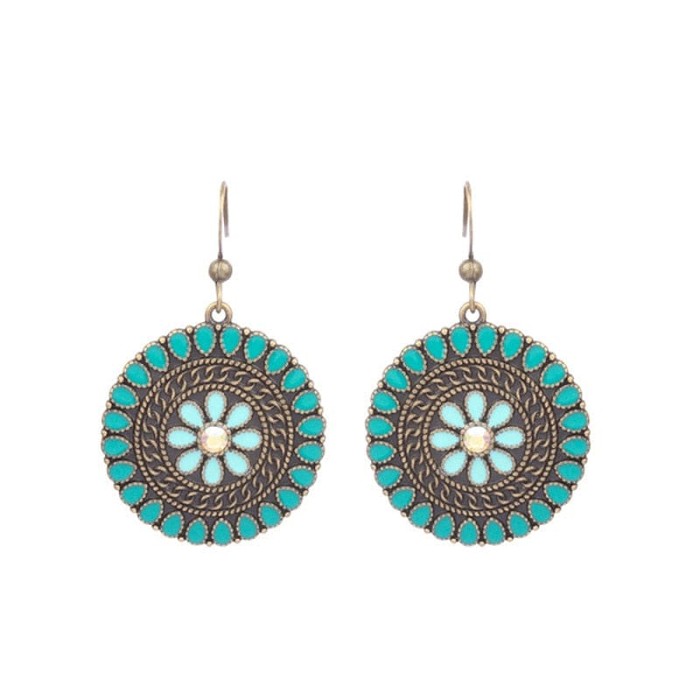 Multicolor Vintage Boho Tear Drop Earrings