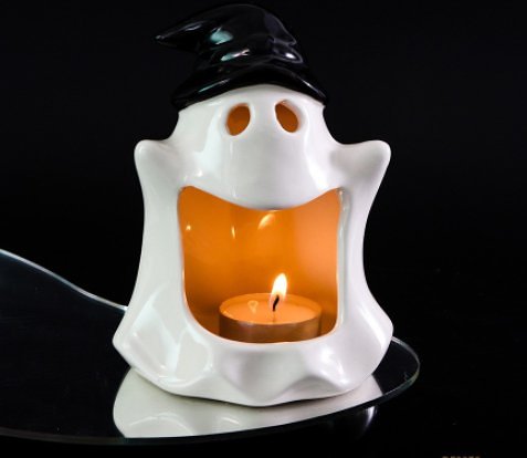 Halloween Cute Ghost Ceramic Candle Holder by Veasoon