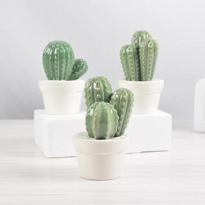 Cactus Pot Decor by Veasoon