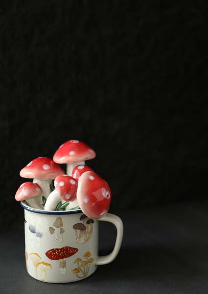 Psychedelic Mushroom Ceramic Mug by Veasoon