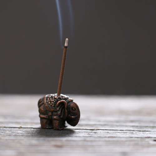 Mini Elephant Incense Stick Holder by Veasoon