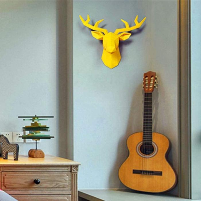 3D Deer Head Wall Statue by Veasoon