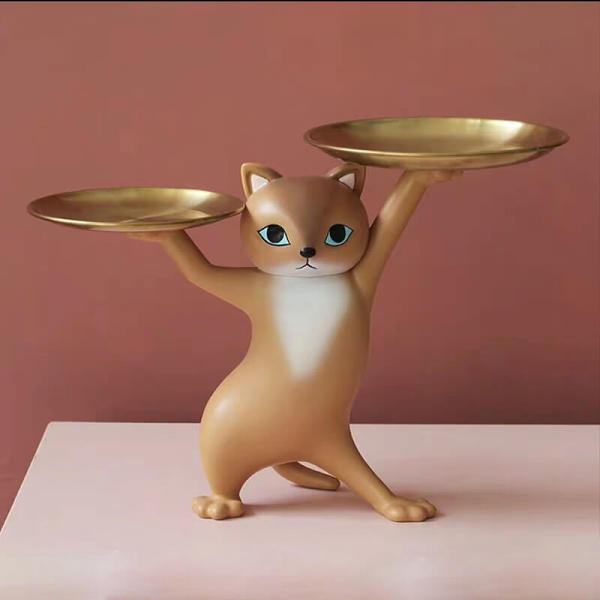 Cute Cat Resin Storage Decorations