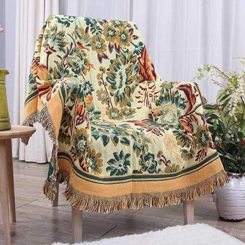 Floral Double-faced Throw by Veasoon
