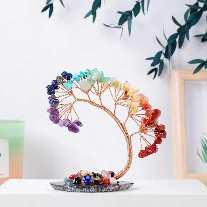 Natural Crystal Quartz Fortune Tree by Veasoon