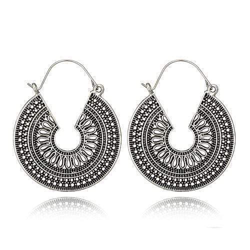 Hollow Flower Dangle Earrings