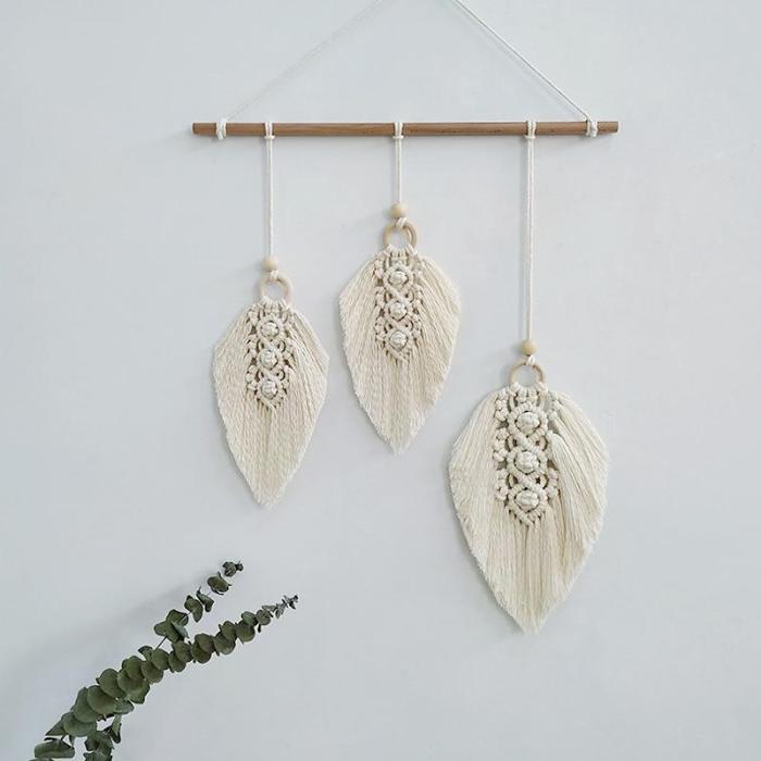 Macrame Feathers Wall Hanging by Veasoon