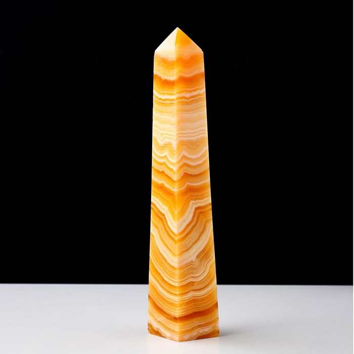 Yellow Calcite Crystal Point by Veasoon