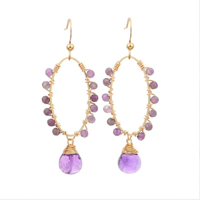 Natural Stone Bohemian Earrings