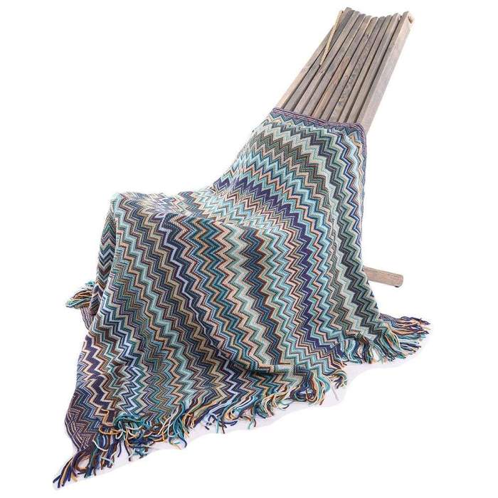 Geometric Pattern Throw Blanket by Veasoon