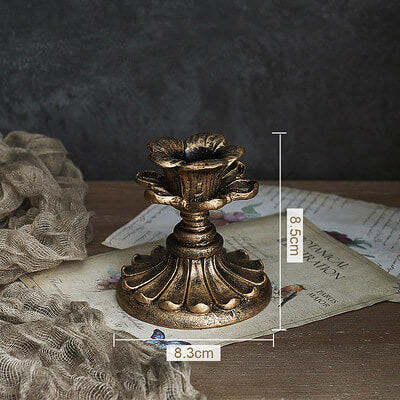 Vintage Lotus Resin Candle Holder