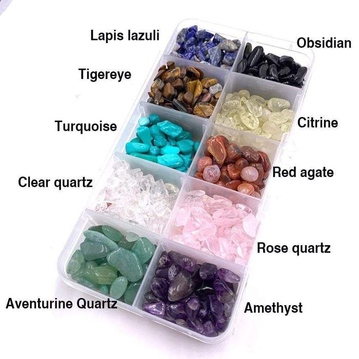 Natural Quartz Stone Healing Crystals Set by Veasoon