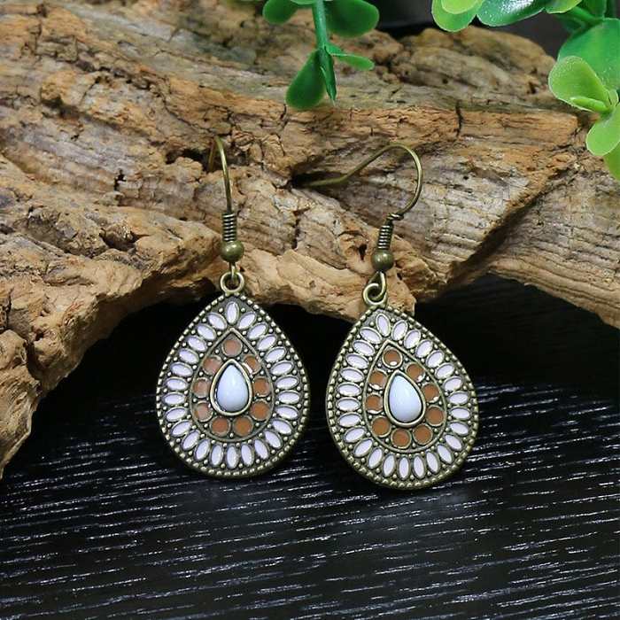 Multicolor Vintage Boho Tear Drop Earrings