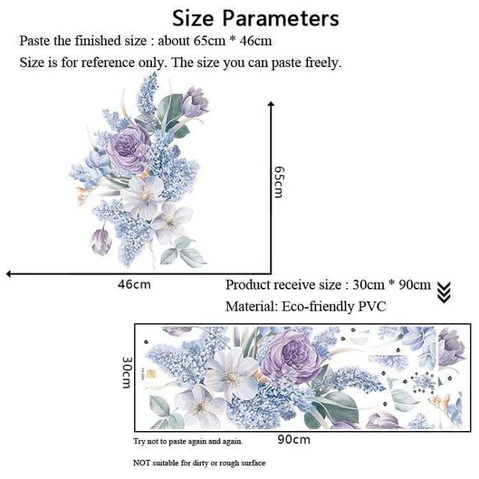 Purple Flowers Wall Sticker by Veasoon