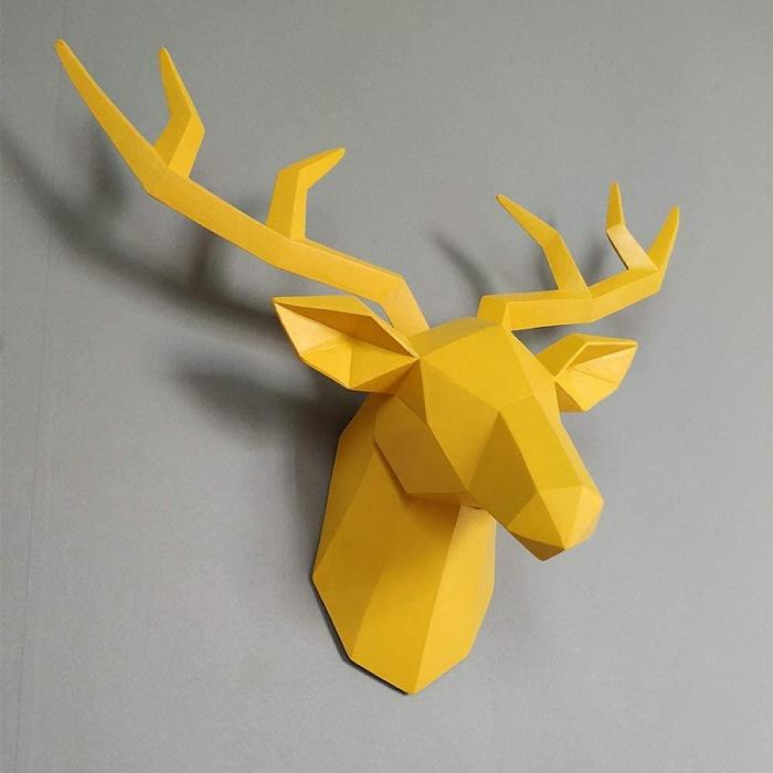 3D Deer Head Wall Statue by Veasoon