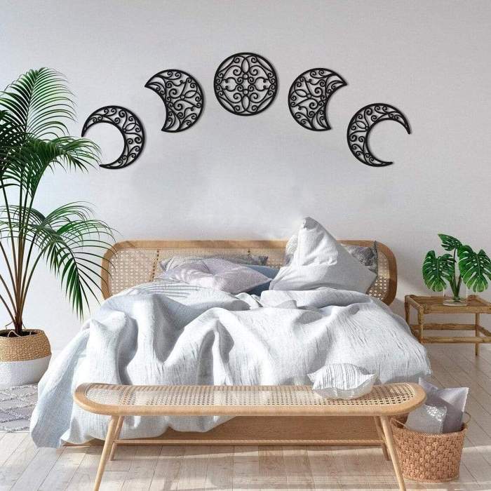Wooden Moonphase Wall Art by Veasoon