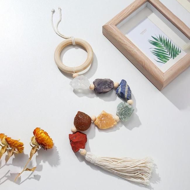 7 Natural Stones Wall Hanging by Veasoon