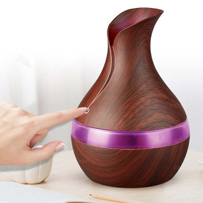 Wood Grain Chromatherapy Essential Oil Diffuser